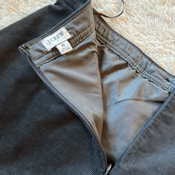 J Crew Women’s Corduroy Mini Skirt A-Line Button Front Accent Gray Size 6 - Picture 4 of 12